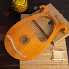 Vintage 16 Strings Lyre Harp Set Mahogany Body String Instrument for Beginners