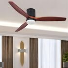 60'' Flush Mount Ceiling Fan with Lights Remote Reversible 6 Speed Bedroom Light