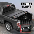 5.8FT Bed Hard Truck Tonneau Cover For 2009-2023 Ram 1500 w/ Led Lamp 4 Fold (For: Dodge Ram 1500)