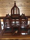 Antique Mint Victorian Birdcage Mahogany Red With Cathedral Ceilings Vintage