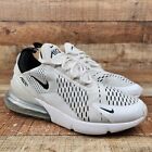 Nike Air Max 270 Women's Size 9.5 White Black Running Shoes Sneakers AH6789-100