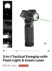 Tactical  Grip LED Flashlight,  Laser