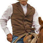 Mens Tweed Wool Vest Western Vintage Cowboy Herringbone Vests M Large XL XXL 3XL