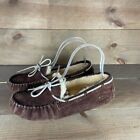 Ugg Dakota kids youth size 4 shoes brown suede shearling lined comfort slippers