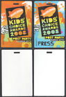 Pair of Kids' Choice Awards 2008 OTTO Sheet Laminate Press and After Party Pass.