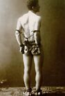 Young Harry Houdini in chains wearing publicity photo, gay man's collection 4x6