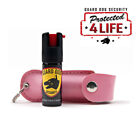 Guard Dog Self Defense Pepper Spray for Women OC-18 Keychain Pink Leather Pouch