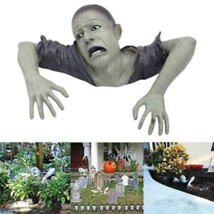 Crawling Zombie Horror Props Halloween Outdoor Garden Statue Graveyard Decor.