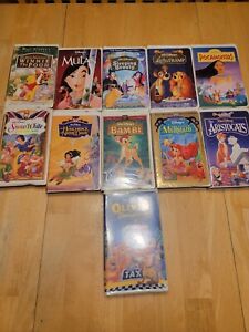 disney masterpiece collection vhs Lot Of 11
