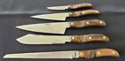 Ecko Arrowhead Kitchen Knives set of 5 and block USA Made Vintage