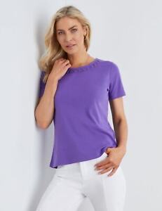 AU XL NONI B - Womens Summer Tops - Purple Tshirt / Tee - Office Wear