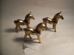 New Listing3 Vintage Brass Horses 2 1/2