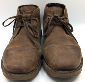 LL Bean Mens Stonington Chukka Boot Leather Brown 12 Medium Casual Work
