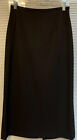 Talbots Size 8 Skirt Long Black Back Zip Stretch Unlined VTG EUC
