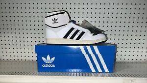 Adidas Top Ten DE Mens Leather Athletic Basketball Shoes Size 10.5 White Black