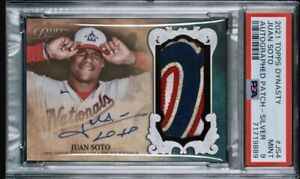 2021 Topps Dynasty Juan Soto 4 Color Patch Auto  3/5  Yankees PSA 9 Game Used