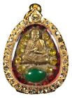 New ListingPhra Somdej Mask Gold Jade Gem Wat Phra Kaew Wealth Lucky Thai Amulet