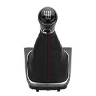 6 Speed Gear Shift Knob W/ Black Leather Boot For VW Golf MK 5 6 GTI GTD 2004-13 (For: Volkswagen)