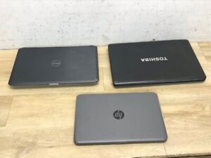 HP, Toshiba, Dell Lot of 3 Broken Laptops