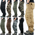 Mens Cargo Pants 100% Cotton Work Trousers Tactical Combat Outdoor Pant US New A
