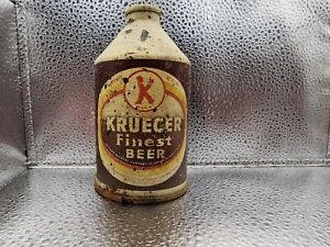 Vintage 1945 Krueger Finest Beer Cone Top Can Empty