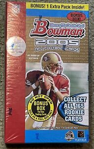 2005 BOWMAN NFL FOOTBALL HOBBY BOX AARON RODGERS RC NEW SEALED 8 Packs, 80 Cards