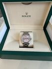 NEW Unworn Rolex Oyster Perpetual Ladies Pink Dial Watch 34mm 124200, Complete