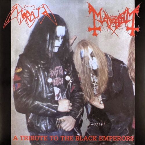 MAYHEM / MORBID – A Tribute To The Black Emperors LP (red splatter vinyl)sealed!