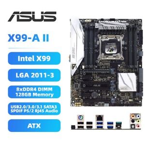 ASUS X99-A II Motherboard ATX Intel X99 LGA2011-3 DDR4 SATA3 M.2 SPDIF Audio+I/O