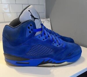 Nike Air Jordan 5 Retro Blue Suede Custom Size 9 136027-401