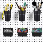 6 Sets Pegboard Bins & Cups with Hooks for Organizing Accessories Tools Storage