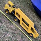 Vintage Mighty Tonka Car Carrier & Tractor 1967 #2990 Working Trailer Mechanism