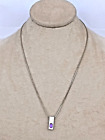 Vintage Necklace With Pendant Signed DIDDE Collar Light And Soft Silver Tone