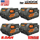 4X for Ridgid R840085 8Ah Lithium Battery Rigid 18Volt R840087 6Ah Tool  Genuine