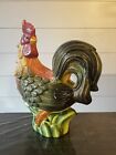 Ceramic Rooster 12 Inch Vintage Farmhouse Decoration Figure. Chicken. Rustic