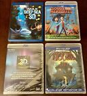 Lot Of 4 3D Blu Ray Movies, IMAX 3D, Sony 3D World, Cloudy Meatballs, Monster H