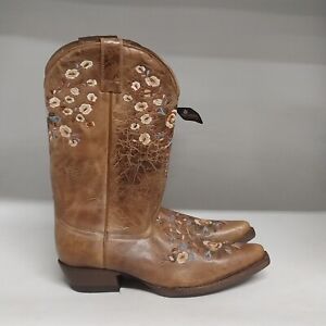 Shyanne Maisie Floral Western Boot Brown Women Size 8.5 Medium