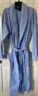 $65 NWT Mens Polo Ralph Lauren Lightweight Striped Cotton Robe Wrap Blue S/M