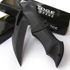 ElitEdge DARK Knight BAT Spring Assisted Folding Pocket KNIFE - Tactical Black