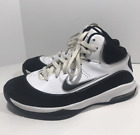 Nike Air Max Elite Basketball Shoes Size 8 White Black High Tops 454139-104