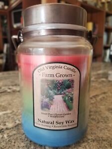 Old Virginia 24.5 oz Triple Scent Sweet Pea/Flower Garden/Wildflowers Soy Candle