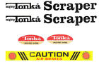 water slide decal set for Mighty Tonka Scraper from 1970's W/TRACKING