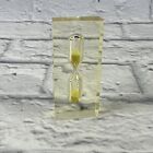Rare! Vintage Lucite Hourglass Sand Egg Timer.  Made in Hong Kong. 3”