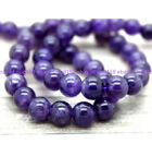 Natural 6/8/10/12/14/16mm Huge Purple Amethyst Round Gemstone Loose Beads15'' AA
