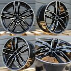 19X8.5 5X112 +32 RS STYLE BLACK MACHINED FACE WHEELS RIMS Fit AUDI ( SET OF 4 )
