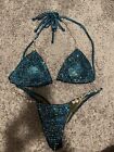 Ravish Sands Blue Green NPC/OCB Competition Bikini Small Top/Bottom