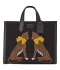 Kate Spade Manhattan Lady Leopard Embroidered Large Tote  Bag Novelty RARE NWT