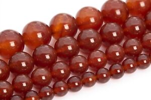 Natural Red Carnelian Grade AAA Round Loose Bead 4/6/8/9-10/11-12/15-16MM