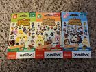 Nintendo Animal Crossing Amiibo Cards (Series 1 + 2 + 3) 3 Pack Lot - NEW NICE!