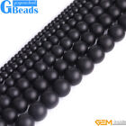 Natural Balck Brazil Onyx Agate Matte Round Beads Free Shipping 15